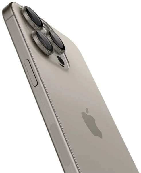 Spigen Glass tR EZ Fit Optik Pro 2 Pack iPhone 15 Pro/15 Pro Max Nature Titanium