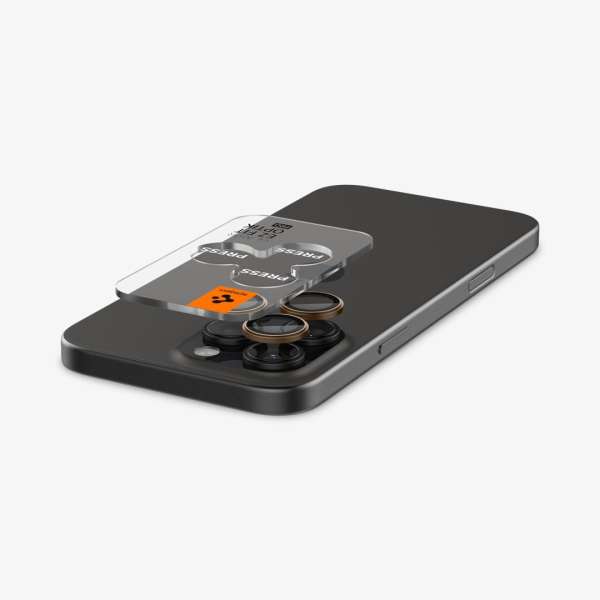 Spigen Glass tR EZ Fit Optik Pro 2 Pack iPhone 16 Pro/Pro Max Desert Titanium