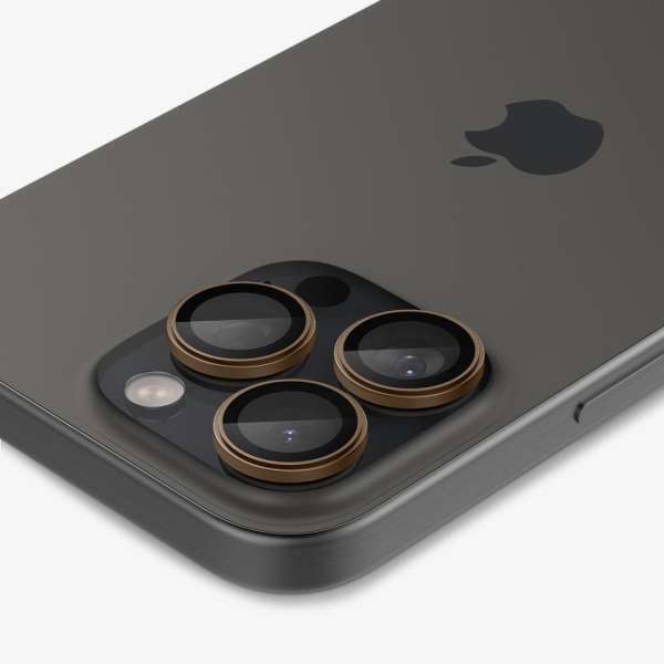 Spigen Glass tR EZ Fit Optik Pro 2 Pack iPhone 16 Pro/Pro Max Desert Titanium