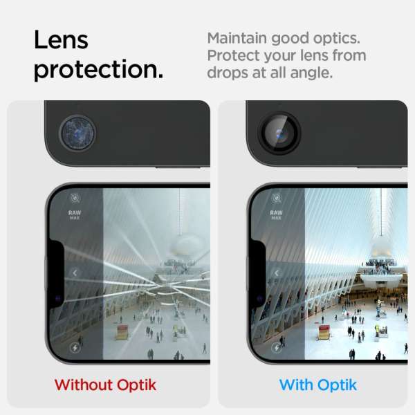 Spigen Glass tR EZ Fit Optik Pro 2 Pack iPhone 16e Black