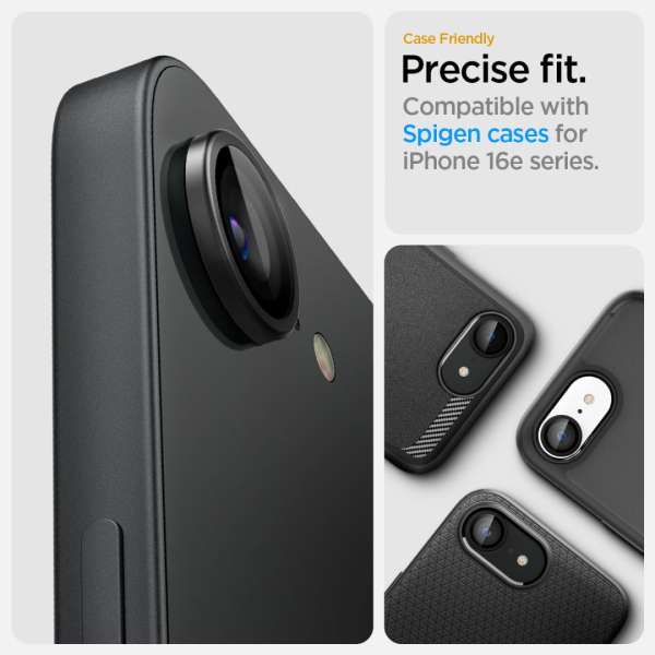 Spigen Glass tR EZ Fit Optik Pro 2 Pack iPhone 16e Black