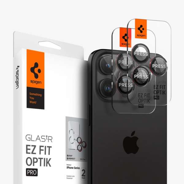 Spigen Glass tR EZ Fit Optik Pro 2 Pack, L-s iPhone 16/15/14 Pro / 16/15/14 Pro Max