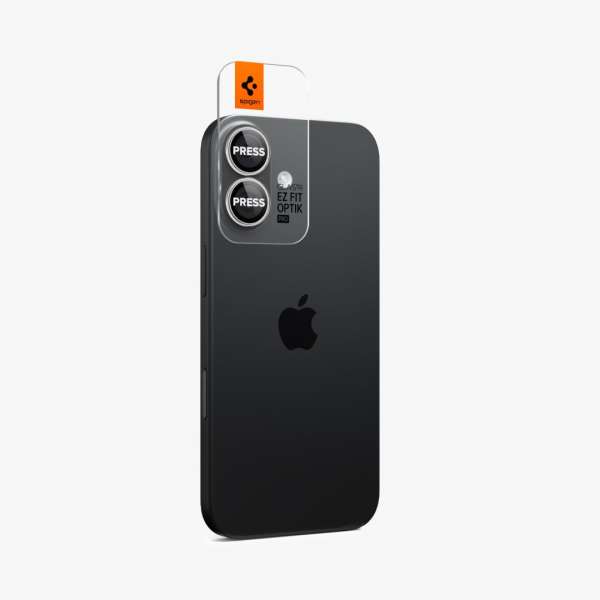Spigen Glass tR EZ Fit Optik Pro for iPhone 17 2 Pack Silver