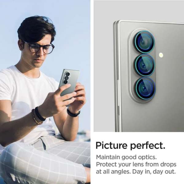 Spigen Glass tR EZ Fit Optik Pro HD 2 Pack for Samsung Galaxy Z Fold7 Black
