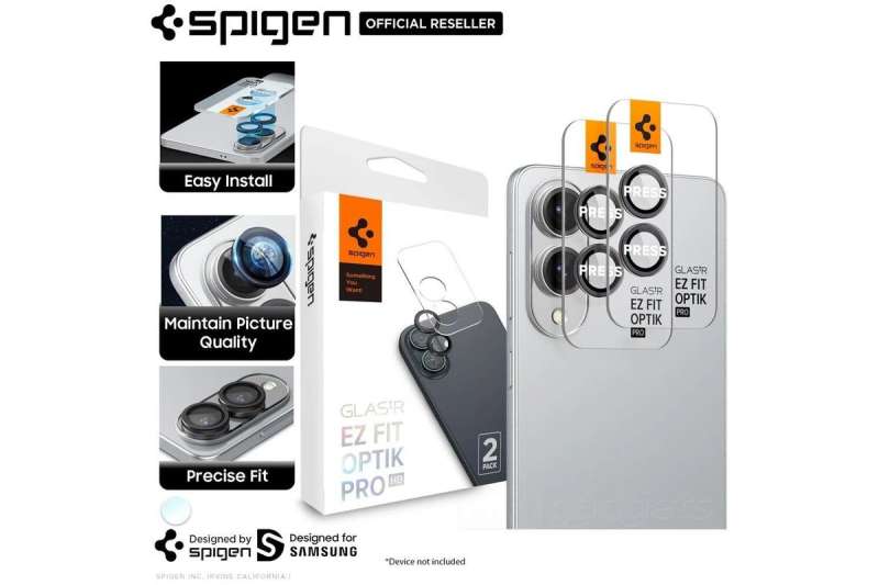 Spigen Glass tR EZ Fit Optik Pro HD 2 Pack Samsung Galaxy S25 Edge Black