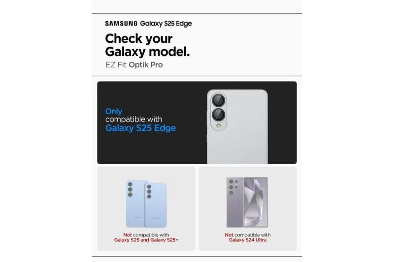 Spigen Glass tR EZ Fit Optik Pro HD 2 Pack Samsung Galaxy S25 Edge Black