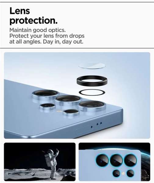 Spigen Glass tR EZ Fit Optik Pro HD 2 Pack Samsung Galaxy S25 Ultra Black