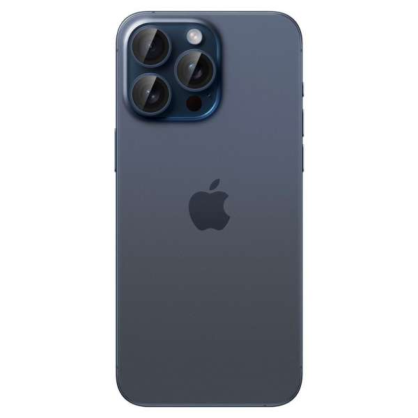 Spigen Glass tR EZ Fit Optik Pro iPhone 15 Pro/15 Pro Max 2 Pack Blue titanium