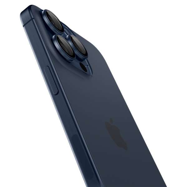 Spigen Glass tR EZ Fit Optik Pro iPhone 15 Pro/15 Pro Max 2 Pack Blue titanium