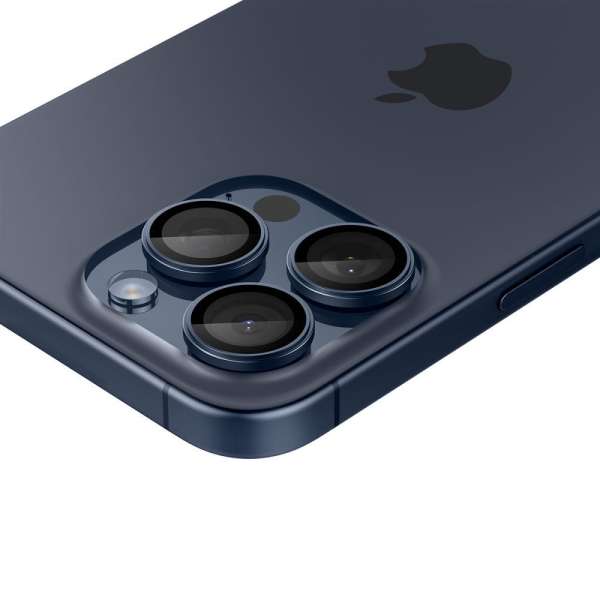 Spigen Glass tR EZ Fit Optik Pro iPhone 15 Pro/15 Pro Max 2 Pack Blue titanium
