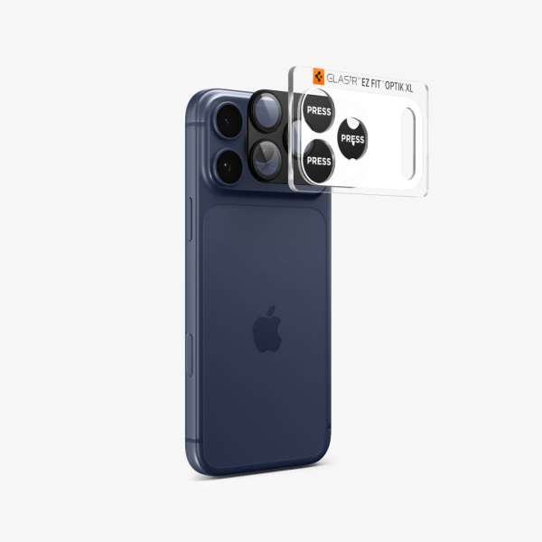 Spigen Glass tR EZ Fit Optik Pro XL for iPhone 17 Pro 1 Pack Black