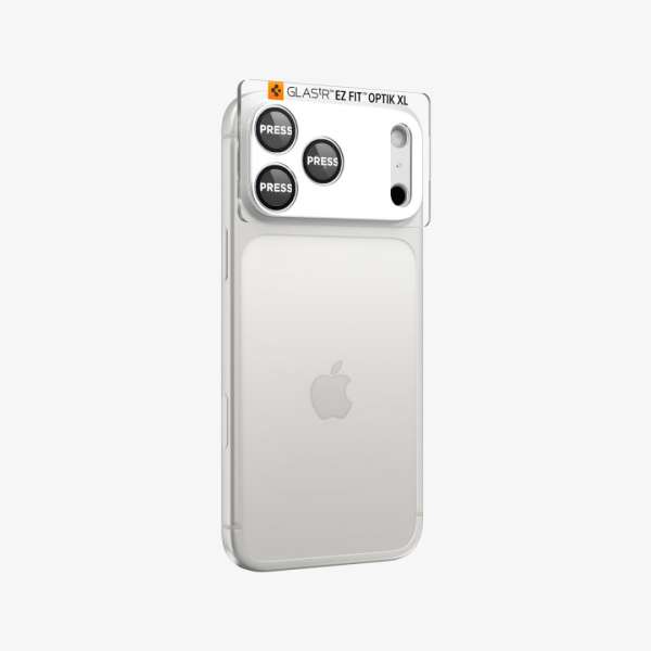 Spigen Glass tR EZ Fit Optik Pro XL for iPhone 17 Pro Max 1 Pack Silver