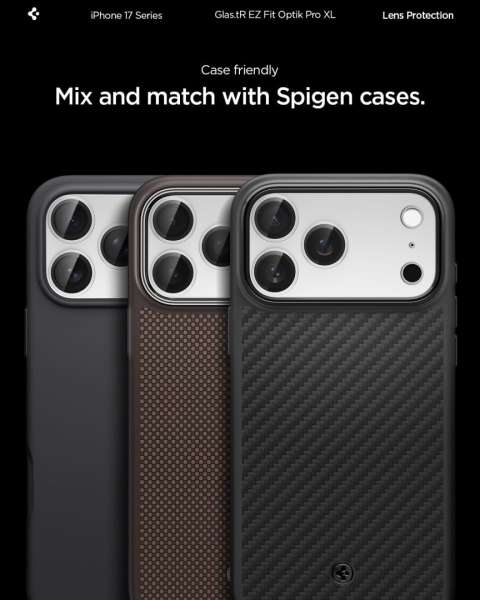 Spigen Glass tR EZ Fit Optik Pro XL for iPhone 17 Pro Max 1 Pack Silver
