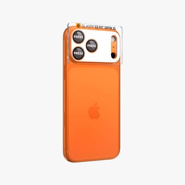 Spigen Glass tR EZ Fit Optik Pro XL for iPhone 17 Pro Max 1Pack Orange