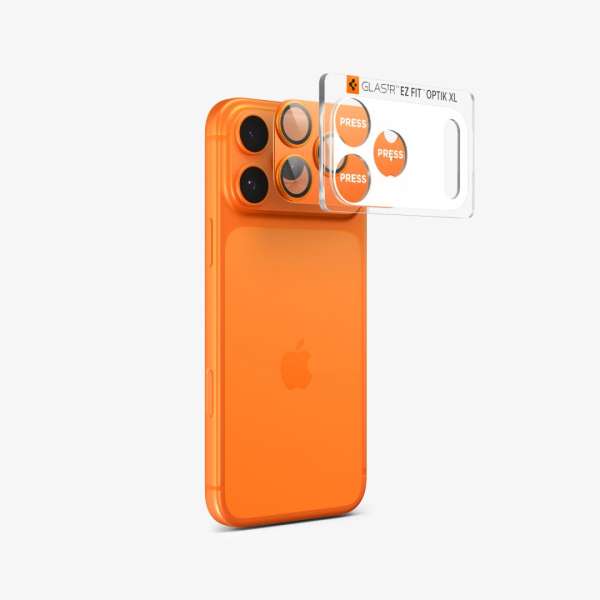 Spigen Glass tR EZ Fit Optik Pro XL for iPhone 17 Pro Max 1Pack Orange