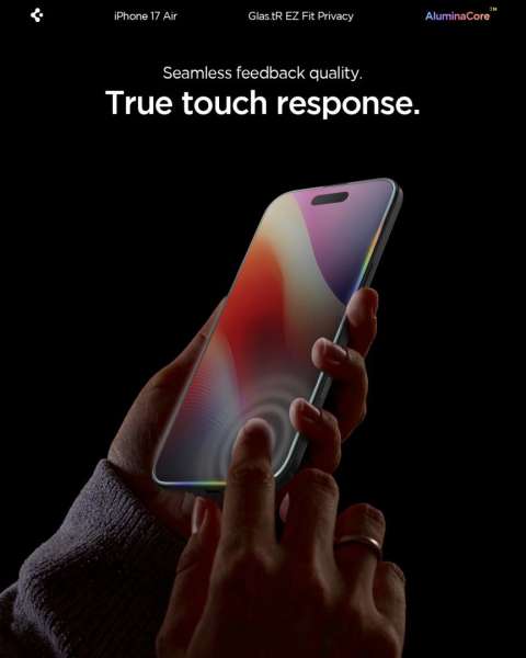 Spigen Glass tR EZ Fit (Privacy) for iPhone Air 2 Pack Transparency
