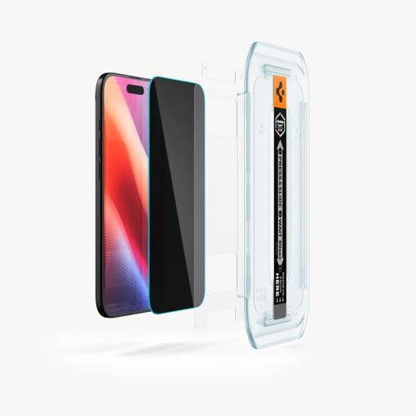 Spigen Glass tR EZ Fit (Privacy) for iPhone Air 2 Pack Transparency