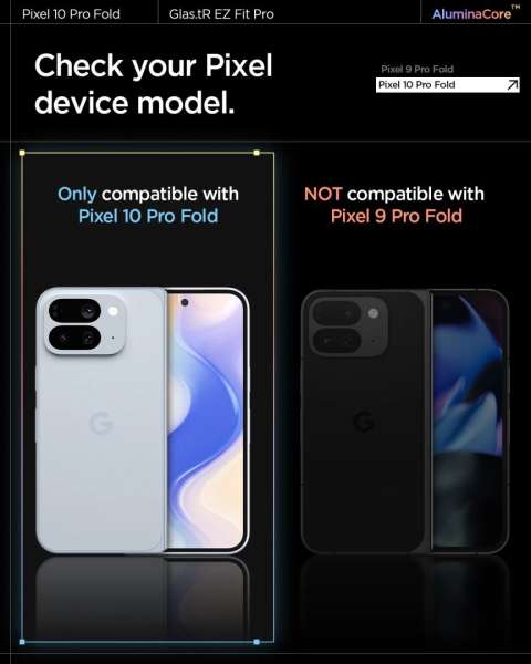 Spigen Glass tR EZ Fit Pro 2 Pack for Google Pixel 10 Pro Fold Transparency