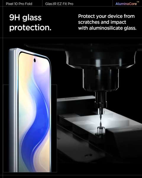 Spigen Glass tR EZ Fit Pro 2 Pack for Google Pixel 10 Pro Fold Transparency