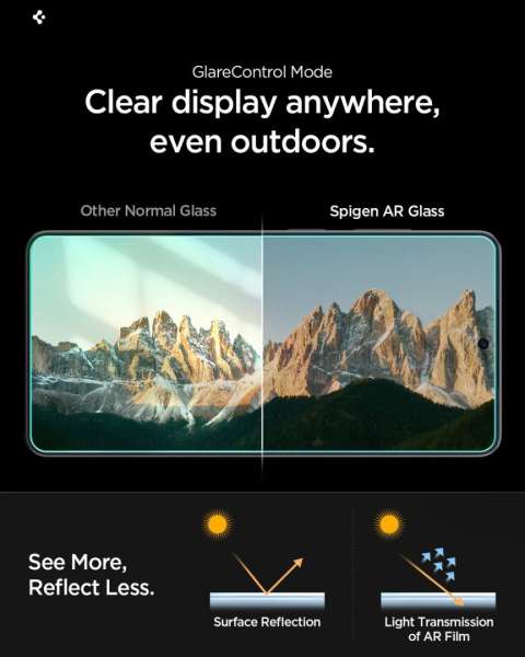 Spigen Glass tR EZ Fit Pro (Anti Reflection) for Samsung Galaxy S26 2 Pack Transparent