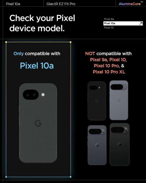 Spigen Glass tR EZ Fit Pro for Google Pixel 10a Transparent