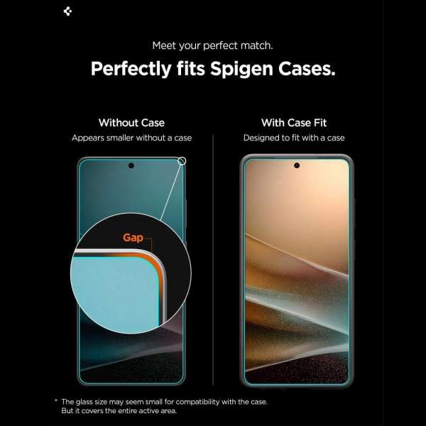 Spigen Glass tR EZ Fit Pro HD 2 Pack for Samsung Galaxy S26+ Transparent