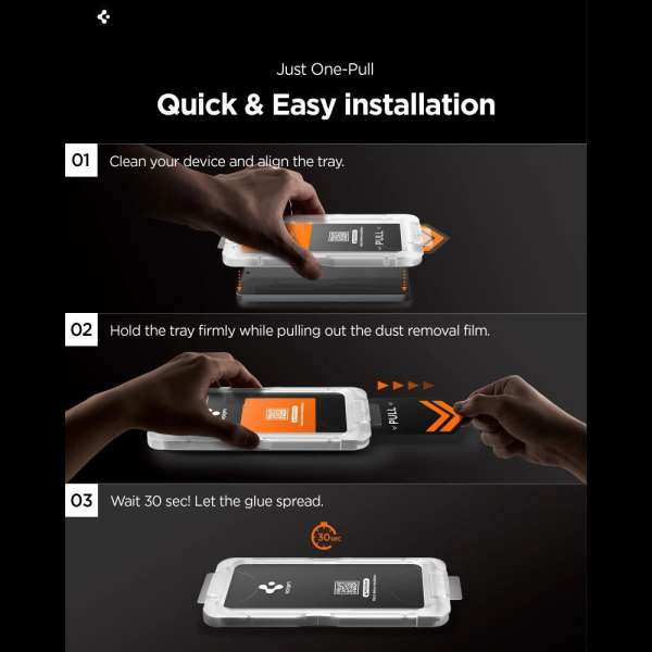 Spigen Glass tR EZ Fit Pro HD 2 Pack for Samsung Galaxy S26+ Transparent
