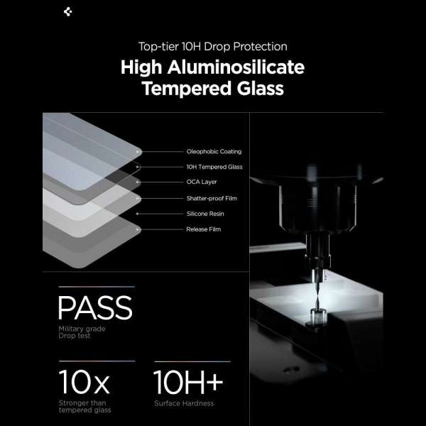 Spigen Glass tR EZ Fit Pro HD 2 Pack for Samsung Galaxy S26+ Transparent
