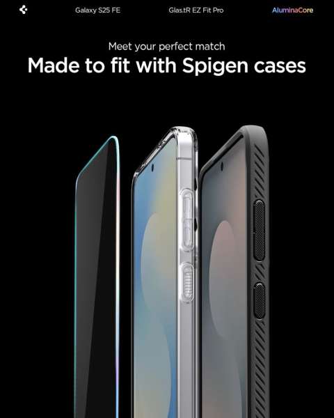 Spigen Glass tR EZ Fit Pro Screen Protector for Samsung Galaxy S25 FE 2 Pack Transparent
