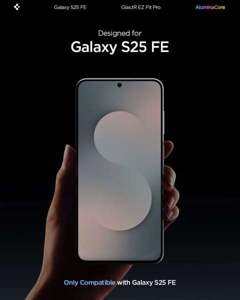 Spigen Glass tR EZ Fit Pro Screen Protector for Samsung Galaxy S25 FE 2 Pack Transparent