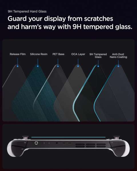 Spigen Glass tR Slim Screen Protector for Lenovo Legion Go S 2 Pack