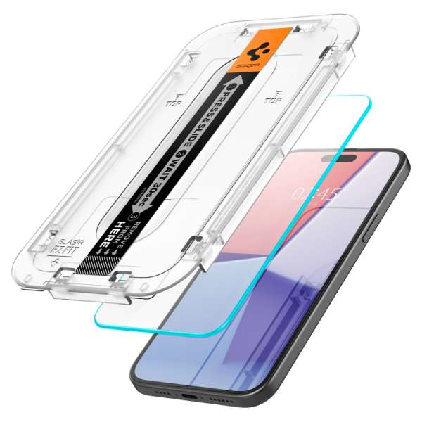 Spigen iPhone 15 Plus Screen Protector EZ FIT GLAS.tR Transparency (2 Pack)