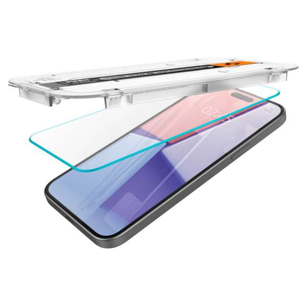Spigen iPhone 15 Plus Screen Protector EZ FIT GLAS.tR Transparency (2 Pack)