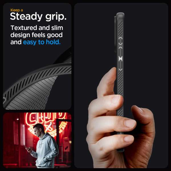 Spigen iPhone 15 Pro Case Liquid Air Matte Black