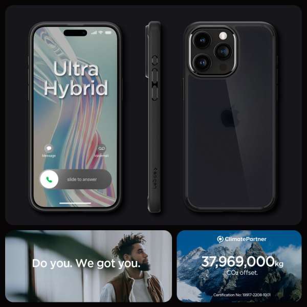 Spigen iPhone 15 Pro Case Ultra Hybrid Frost Black