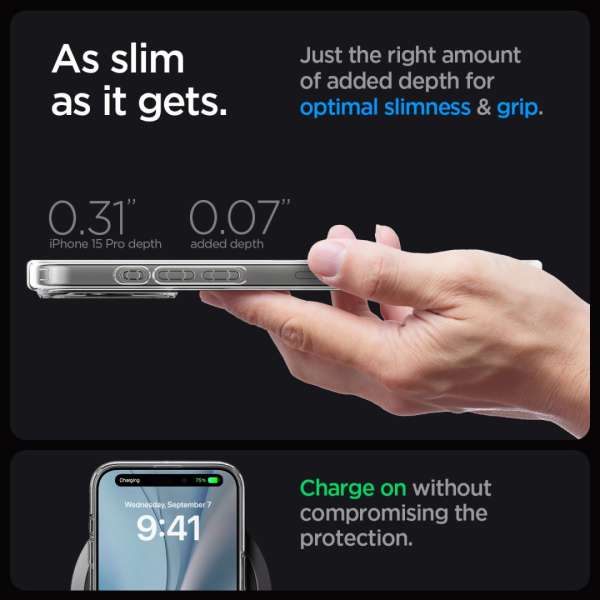 Spigen iPhone 15 Pro Case Ultra Hybrid MagSafe (MagFit) Frost Black