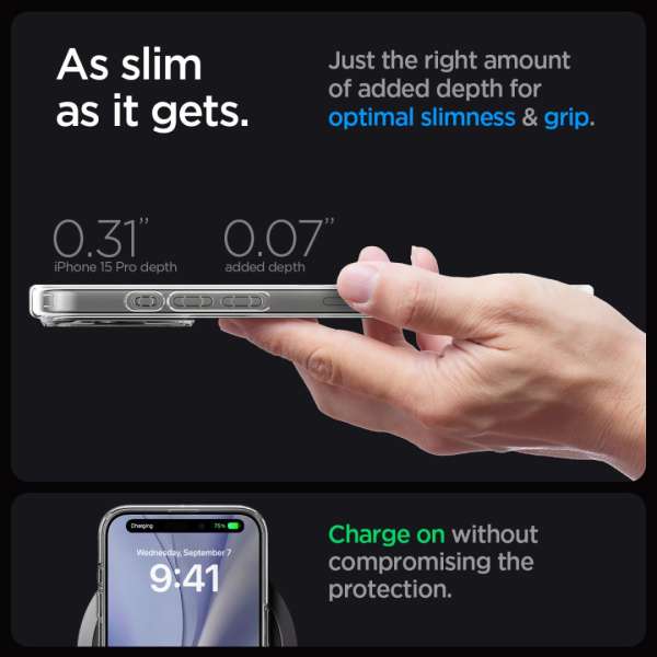 Spigen iPhone 15 Pro Case Ultra Hybrid Zero One MagSafe (MagFit) White
