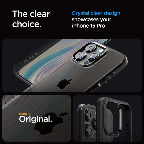 Spigen iPhone 15 Pro Max Case Ultra Hybrid Matte Black