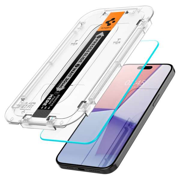 Spigen iPhone 15 Pro Max Screen Protector EZ FIT GLAS.tR Transparency (2 db)