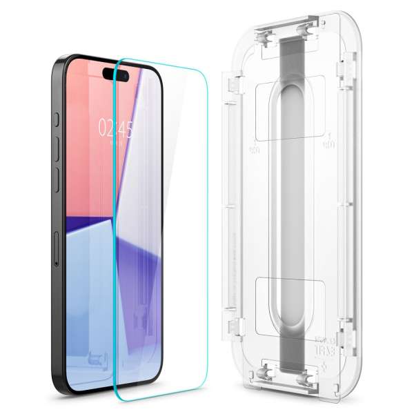 Spigen iPhone 15 Pro Max Screen Protector EZ FIT GLAS.tR Transparency (2 db)