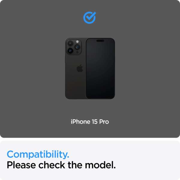 Spigen iPhone 15 Pro Screen Protector AlignMaster GLAS.tR FC Black (2 Pack)