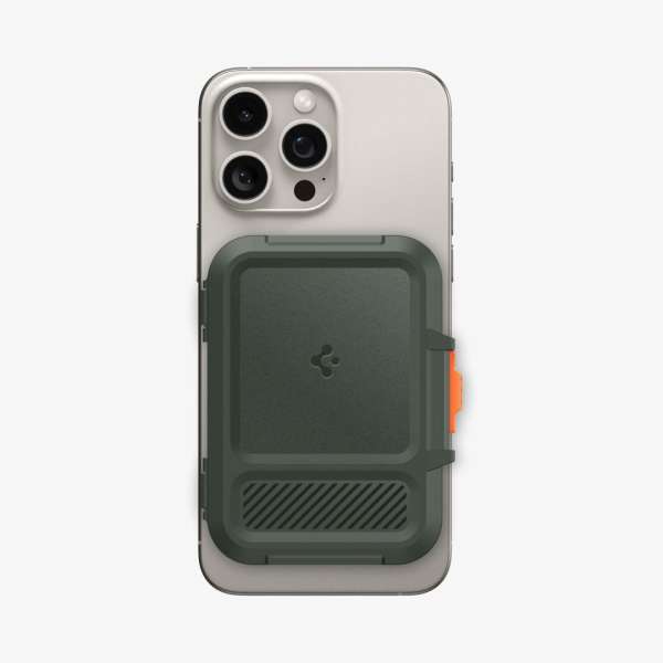 Spigen iPhone Lock Fit MagSafe Wallet Military Green