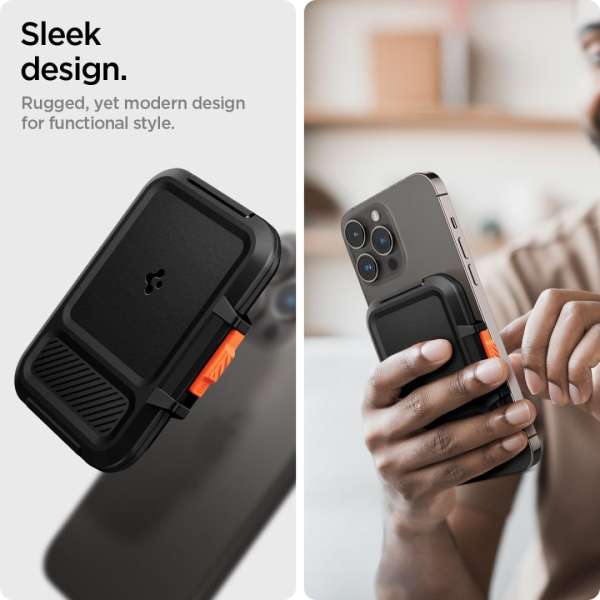 Spigen iPhone Lock Fit Wallet with MagSafe Black