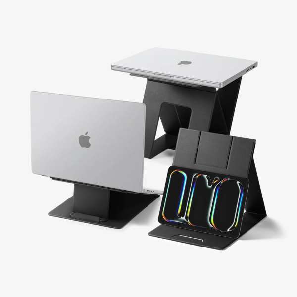 Spigen LD201-S10 Slim Fold Non Adhesive Laptop Stand Black