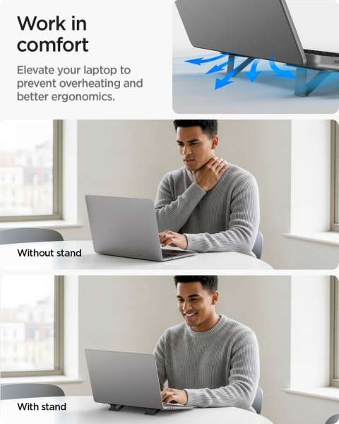Spigen LD201-S2 Slimfold Laptop Stand Black