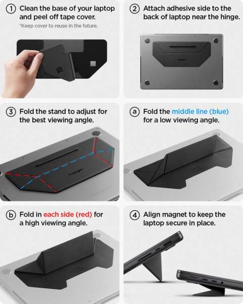 Spigen LD201-S3 Slimfold Laptop Stand Black