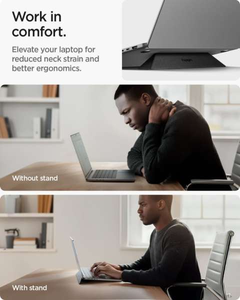 Spigen LD201-S4 Slimfold Laptop Stand Black