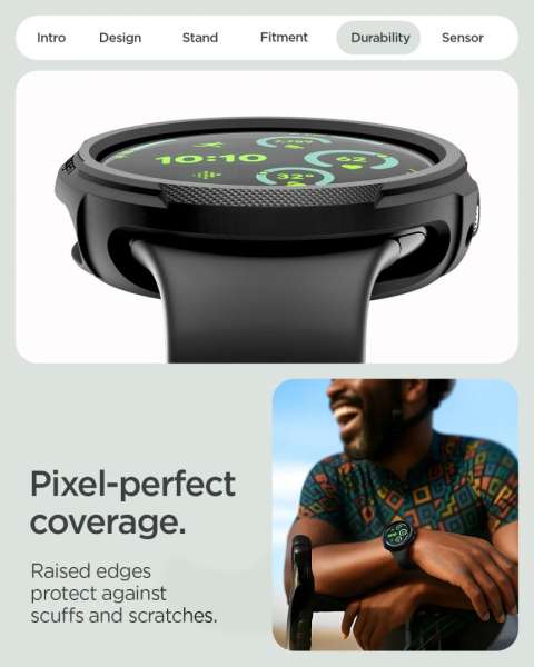 Spigen Liquid Air case for Google Pixel Watch 4 41mm Matte Black