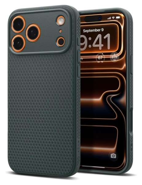 Spigen Liquid Air case for iPhone 17 Pro Abyss Green