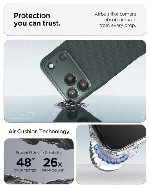 Spigen Liquid Air case for iPhone 17 Pro Abyss Green